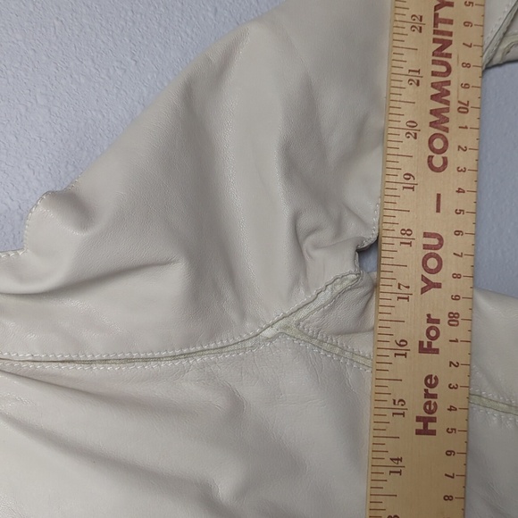 Armani Collezioni Vintage 2000's Leather Jacket 100% Angelo lamb skin Size 8 - Picture 10 of 11